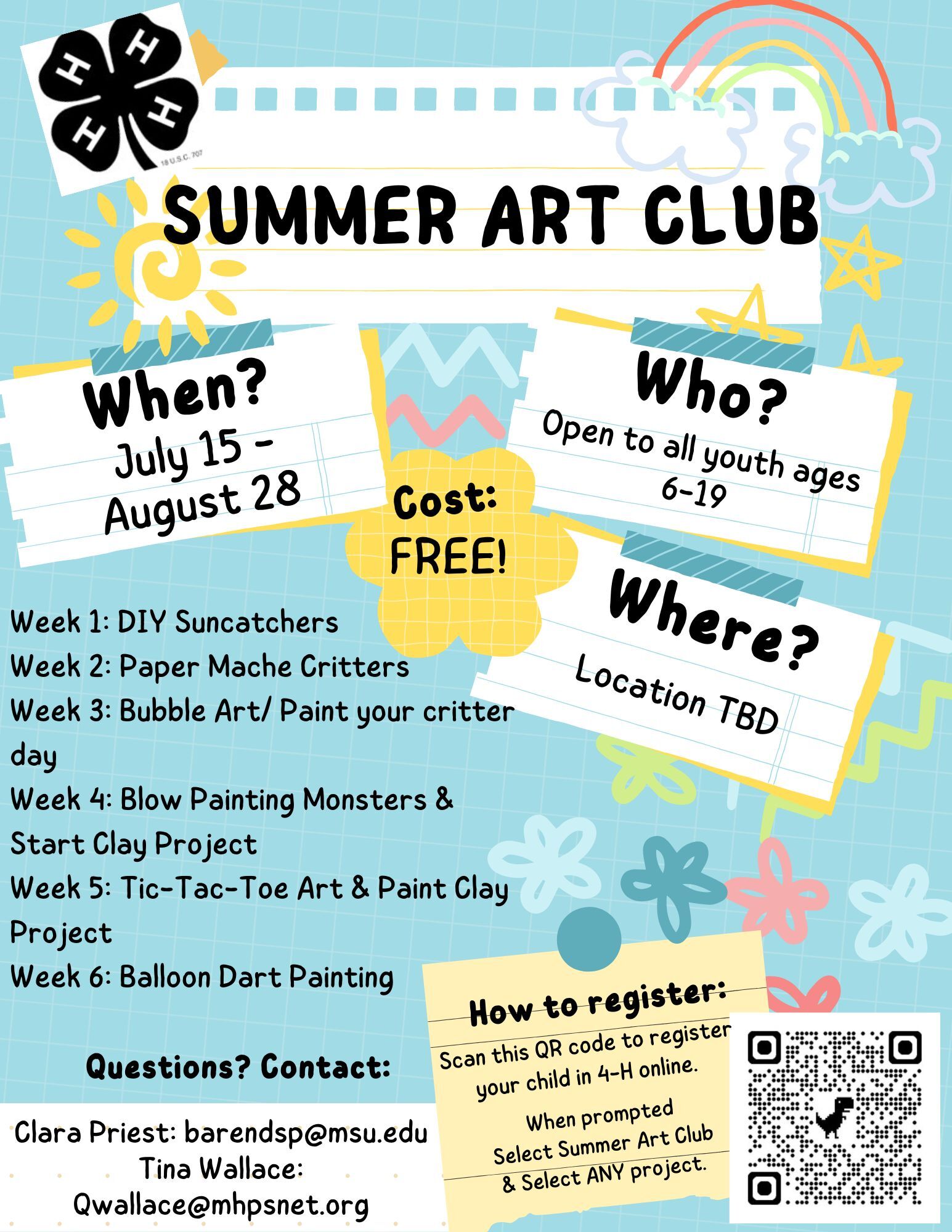 SUMMER ART CLUB